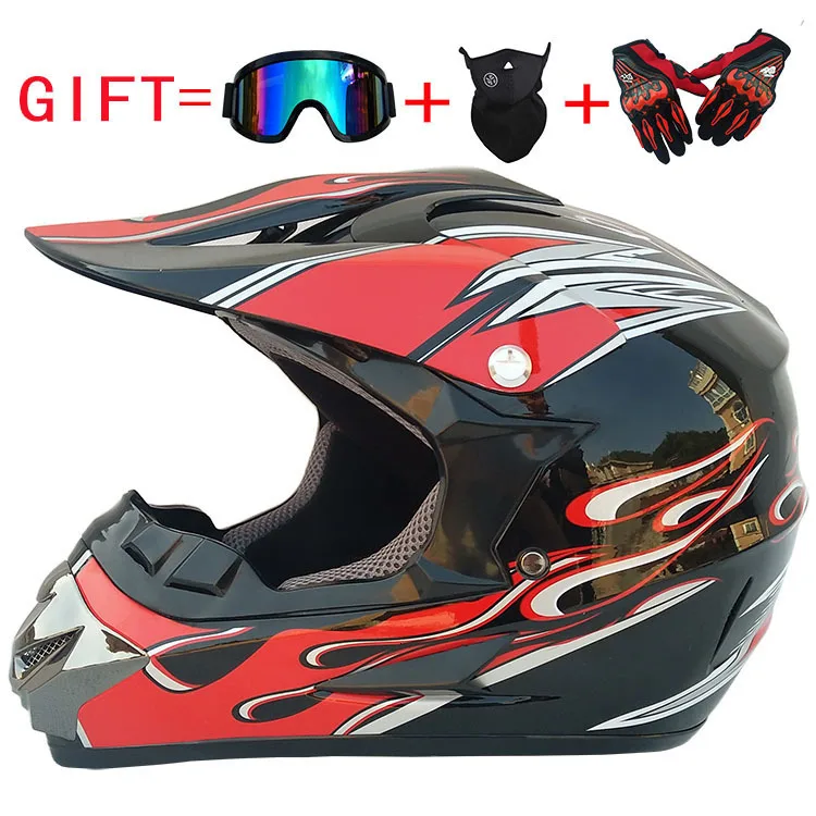 Мотоциклетный шлем перекрестный с флагом четыре сезона мужской маленький