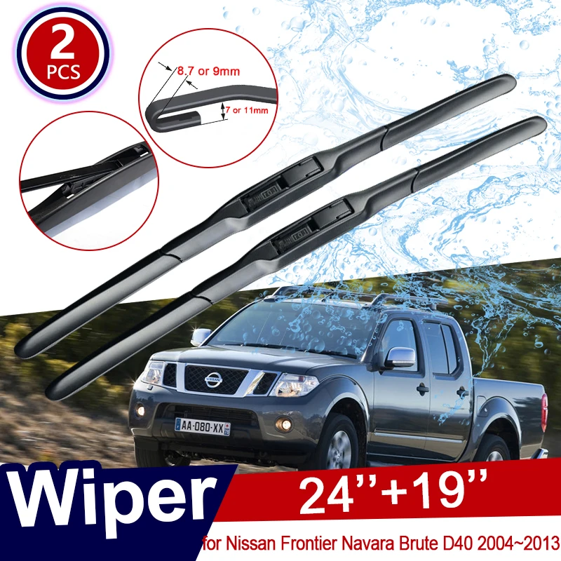 

for Nissan Frontier Navara Brute D40 2004~2013 Car Wiper Blades Front Windscreen Wipers Car Accessories 2005 2006 2007 2008 2009