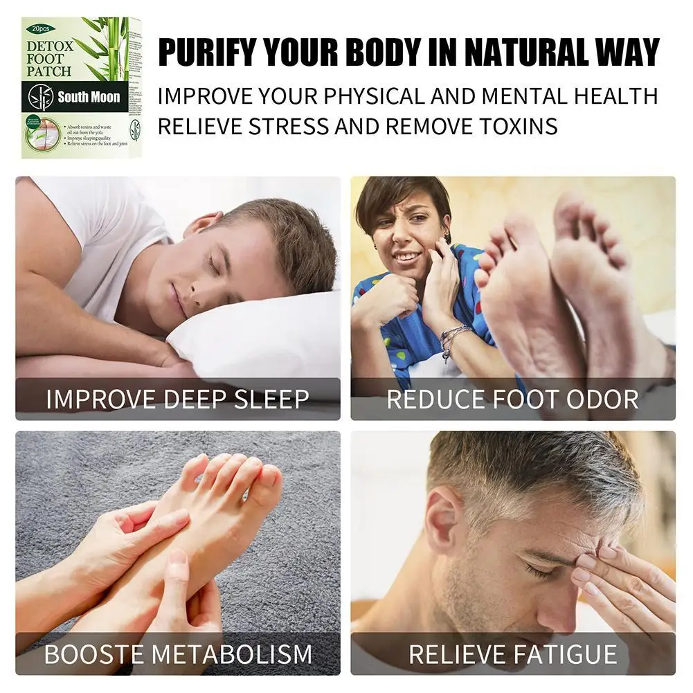 20 шт. пластыри для ног с бамбуковым углем | Красота и здоровье