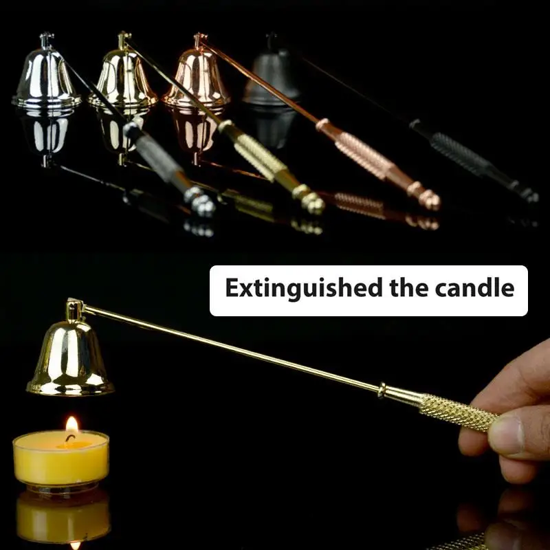 

Candle Extinguisher Stainless Steel Accessories Convenient Candle Snuffer Candle Bell Shape Silvery/Rose Gold/Golden/Black Home