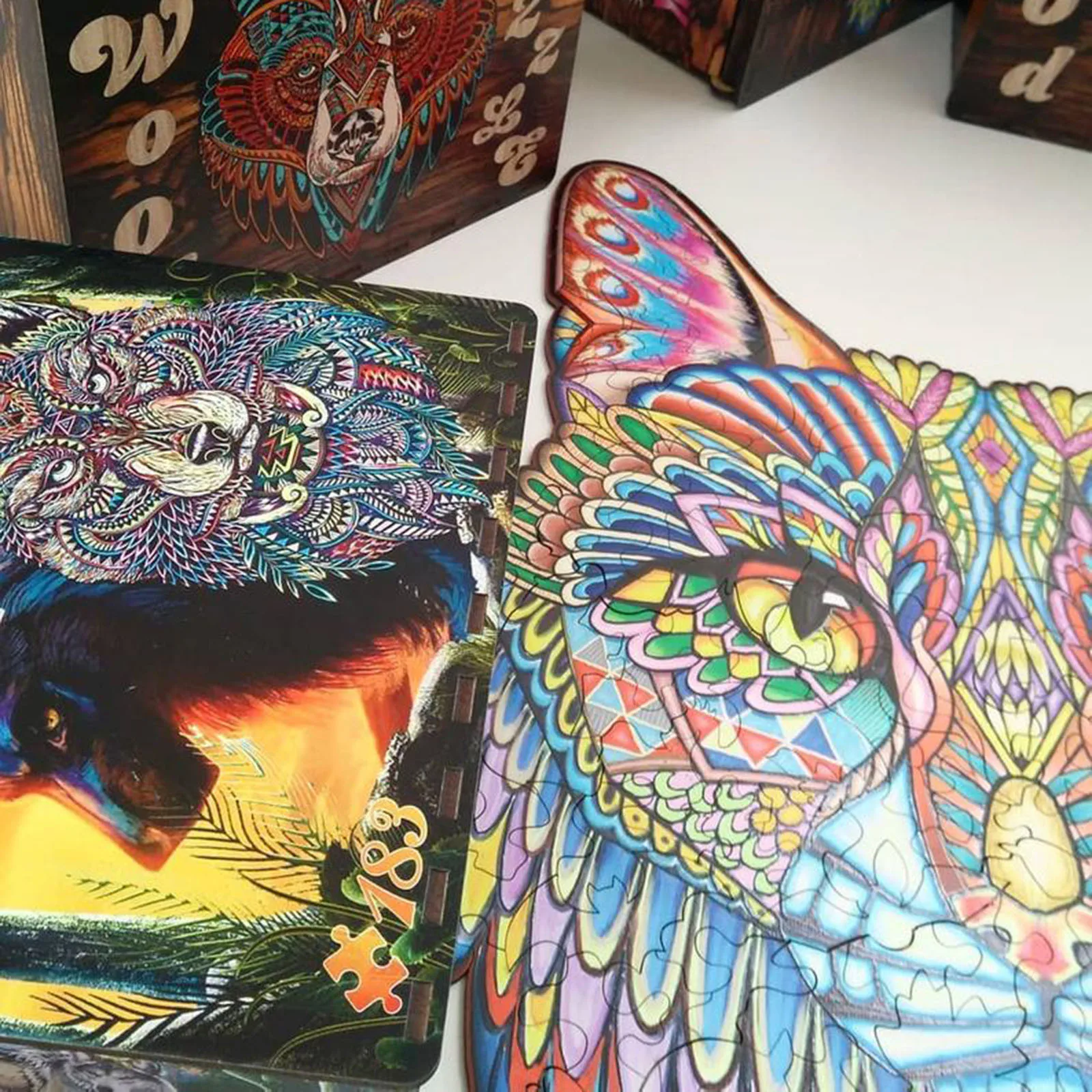 

130pcs 3D Cat Wood Jigsaw Puzzle Educational Holiday Family Interactive Toys Gift For Kids Adult Irregular Puzzle fidget toys