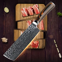 new chinese chef knife japanese damascus laser pattern handmade knife kitchen cut meat nakiri gyuto butcher knife non stick kn