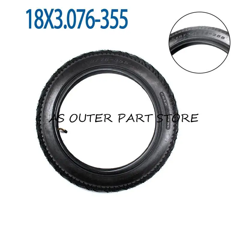 18*3.0 Outer Tyre Inner Tube 18x3.0 Off-road Tire 76-355 for 18 Inch Electric Vehicle Tricycle Wheel | Спорт и развлечения