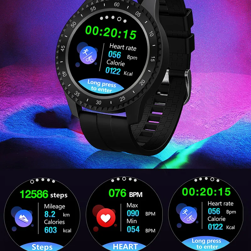 f17 smartwatch ip68 waterproof wearable device bluetooth pedometer heart rate monitor color display smart watch for androidios free global shipping