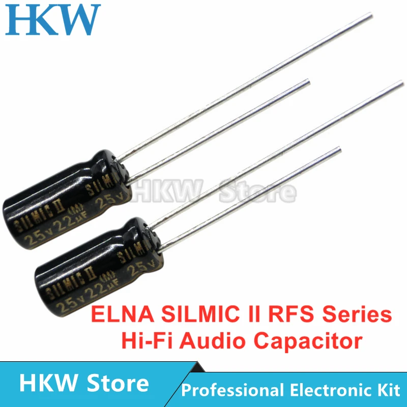 ELNA SILMIC II RFS Series HiFi Audio Capacitor 6.3V 10V 16V 25V 50V 63V 100V 10uF 22uF 47uF 100uF 220uF 470uF 1000uF Original |