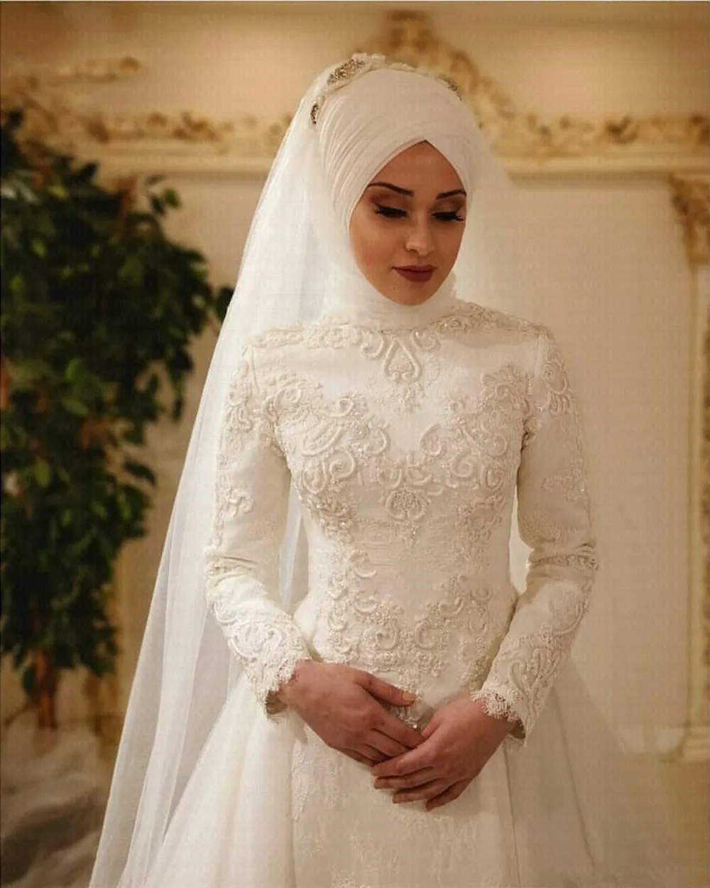 Vestido De Noiva 2020 элегантные мусульманские свадебные платья с длинным рукавом и