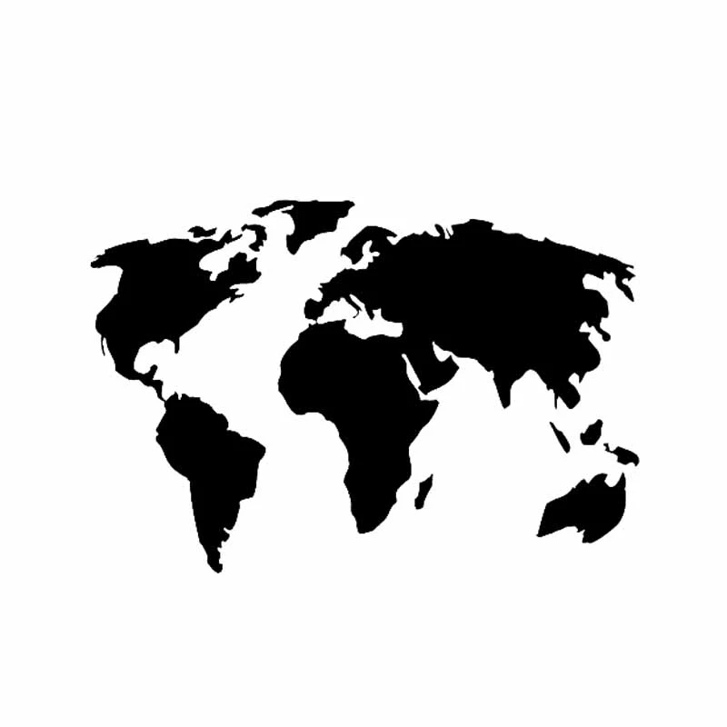 

Dawasaru World Map Personality Car Sticker Sunscreen Decal Laptop Truck Motorcycle Auto Decoration Accessories PVC,18cm*12cm