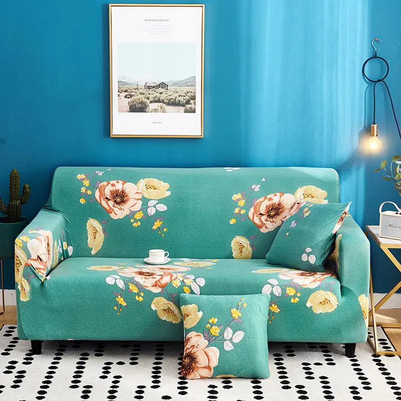 Чехол на диван из стрейч материала чехол для дивана эластичные чехлы диванов Cubre