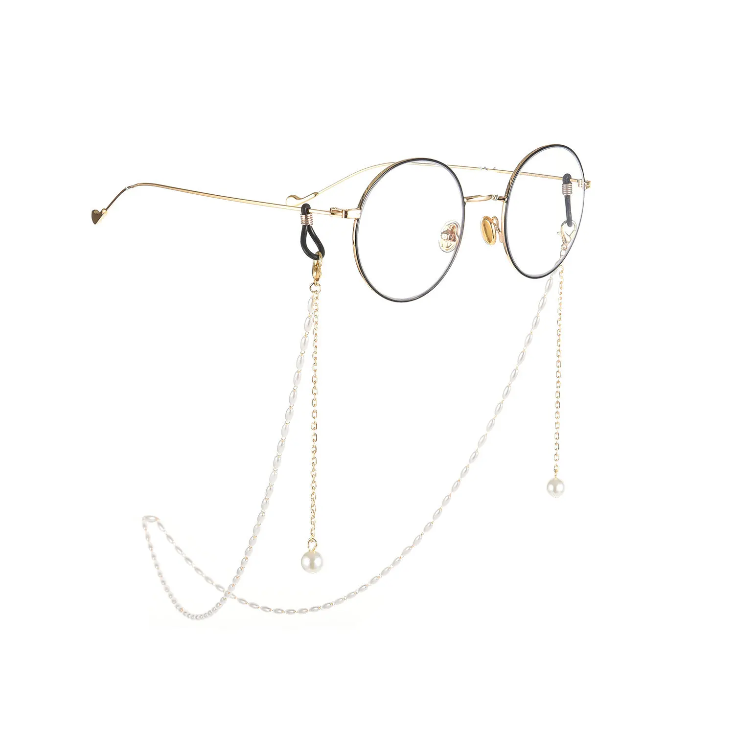

Alloy Chain Rice Pearl Pendant Glasses Chain Ladies Temperament Glasses Mask Accessories