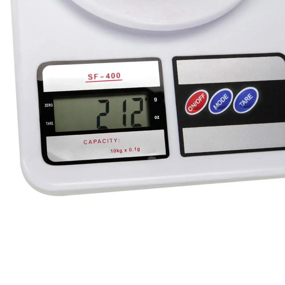 

400 10KG/0.1g Kitchen Mail LCD Digital Scale White Balanza De Cocina Food Scale