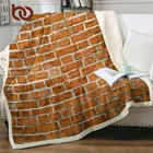 Постельные принадлежности Outlet настенное шерпа Флисовое одеяло кирпич постельные принадлежности винтажное реалистичное одеяло на заказ коричневое белое одеяло уютное домашнее украшение
