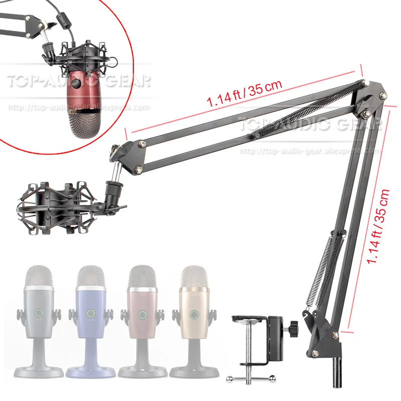 Настольный Подвеска для микрофона с подставкой + подвесом ножничный