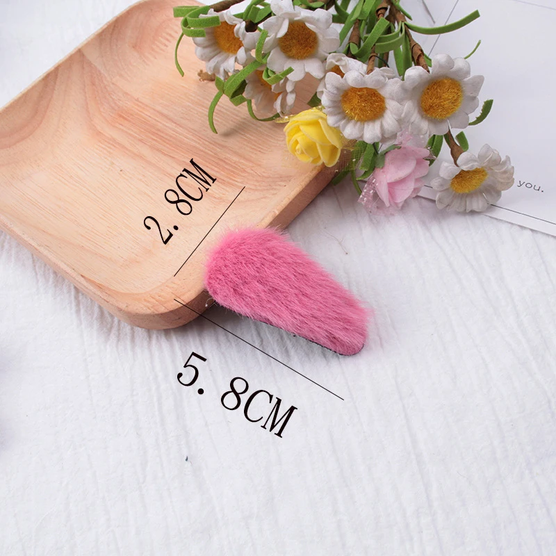 

Hot selling 2020 Furry Soft Hair Barrettes Hairgrips Hair Accessories For Girls