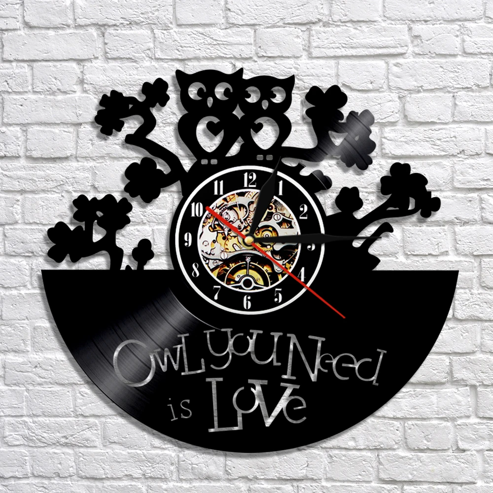 Настенные часы в виде совы для детей декоративные настенные с цитатой животных