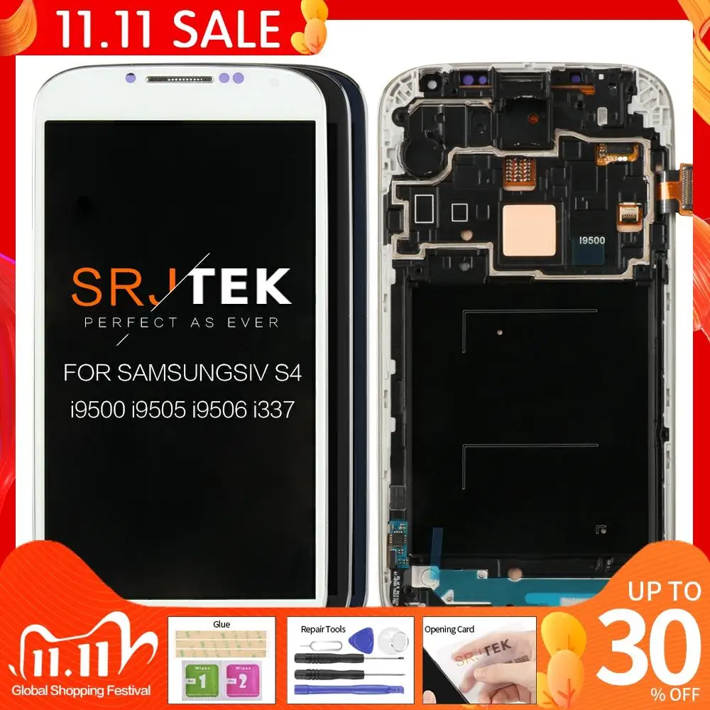 ЖК дисплей AMOLED 5 0 дюйма для Samsung Galaxy SIV S4 i9500 i9505 i9506 i337 с сенсорным дигитайзером