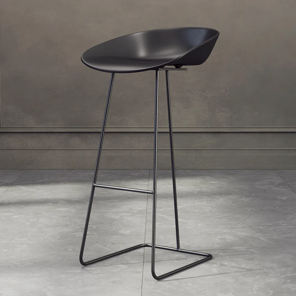 

Bar nrdico taburete silla alta de hierro forjado minimalista moderno restaurante Oficina comedor muebles creativo T