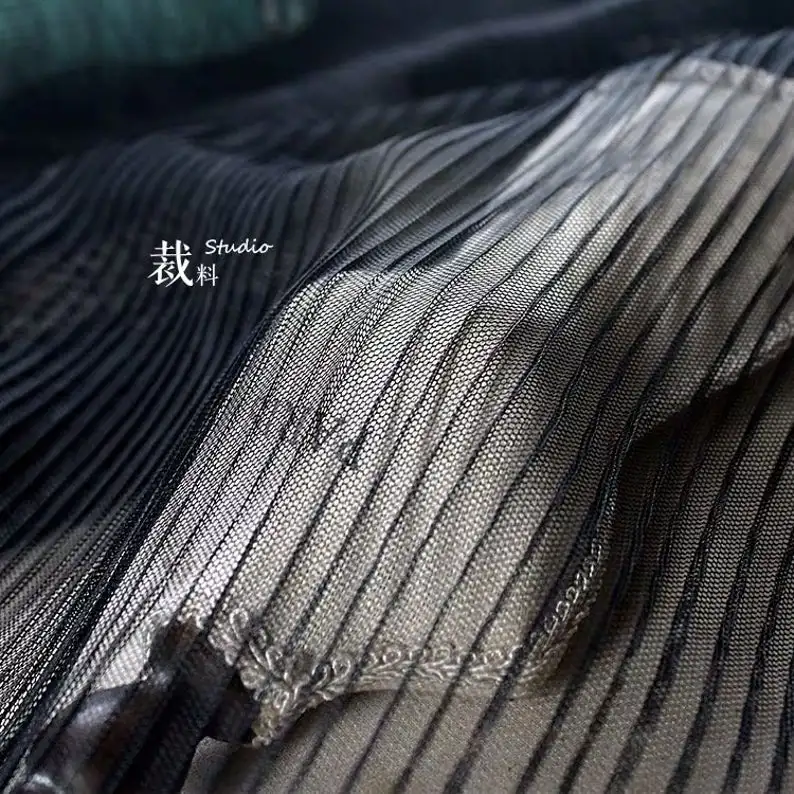 2 ярдов сетка плиссированная кружевная ткань тюль для свадебного платья Детские