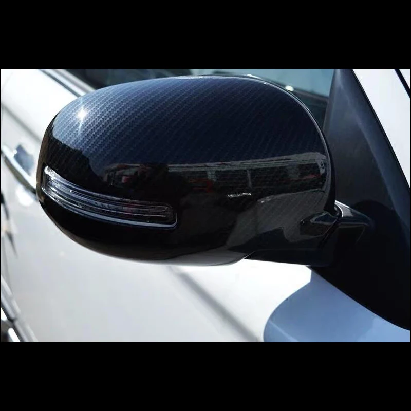 2 шт. хромированные Чехлы для зеркала заднего вида из углеродного волокна Mitsubishi