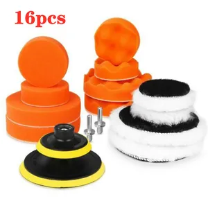 Автомобильная полировальная Подушка 35 дюймов смешивание 16 шт.компл. губка полировка воском для автомобиля Полировка буфера полировщик колеса удаляет царапины