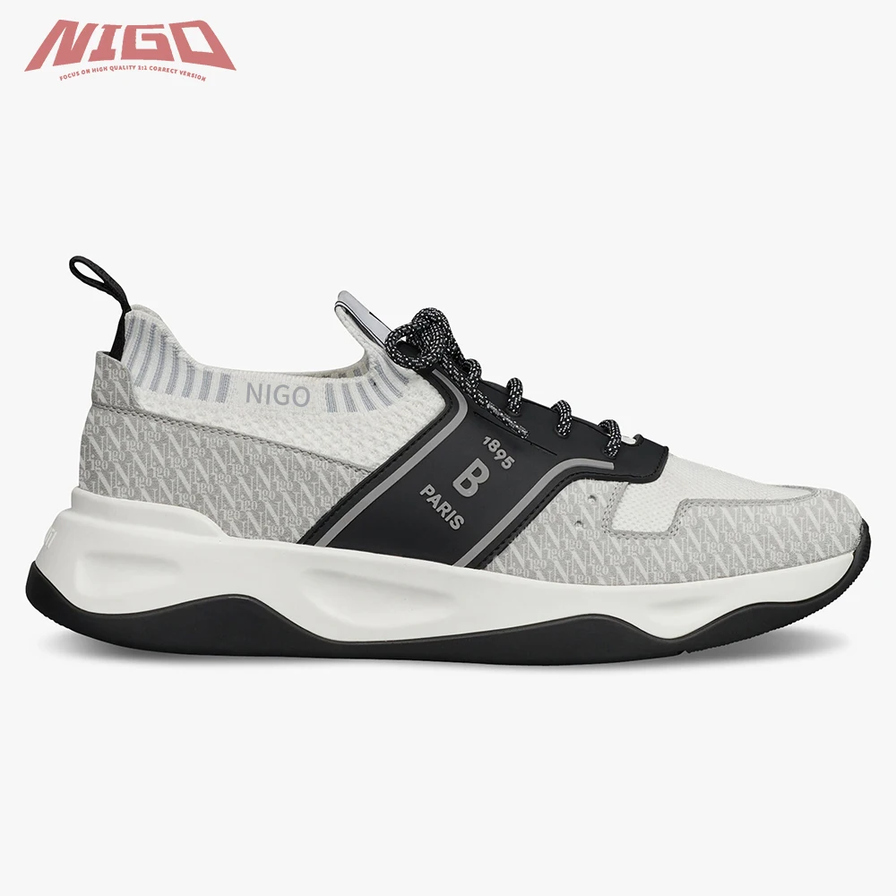 

NIGO B Shadow вязаные и кожаные кроссовки # nigo6653