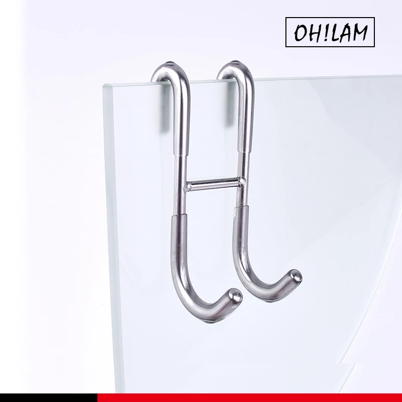 

Shower Door Hooks Towel Hooks for Bathroom Frameless Glass Shower Door, Shower Squeegee Hooks, Silver Black Gold