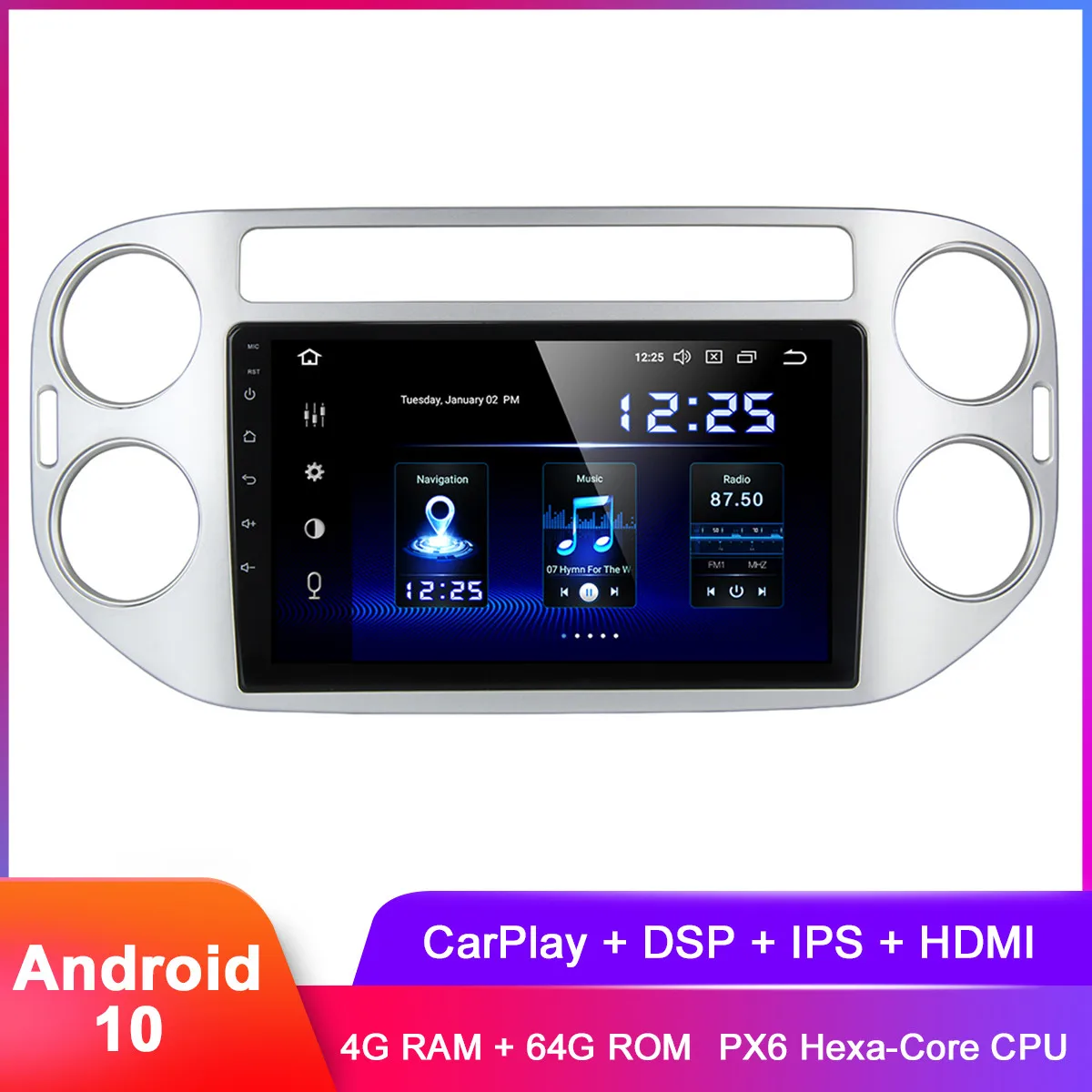 9 &quotIPS дисплей Android 10 автомобильный стерео GPS для Tiguan 2010 2011 2012 2013 2014 2015 Carplay In Dash авто