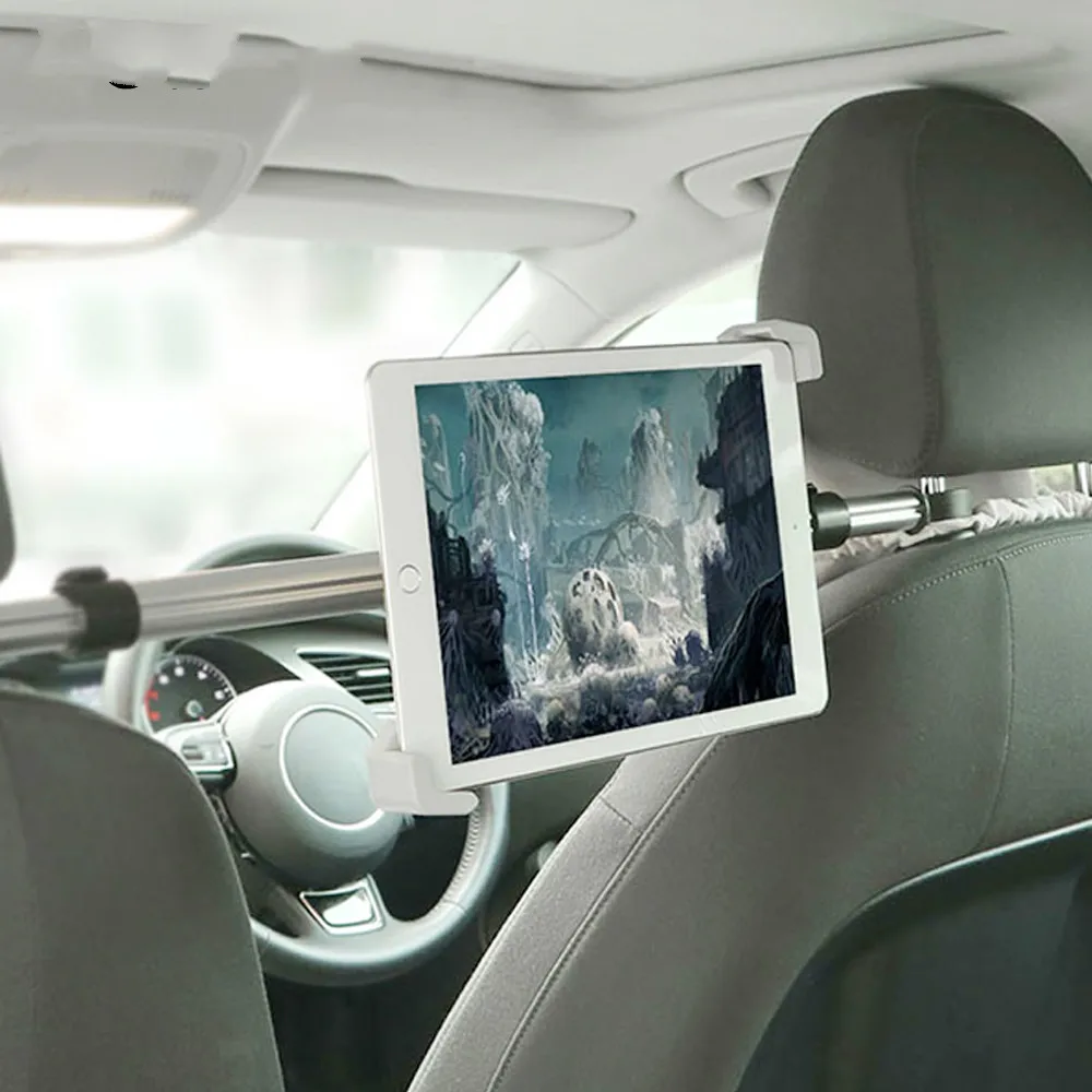 

Aluminum Car Seat Tablet Holder Stand Rotation Adjustable Mount Bracket Scalable for 7-10.5" Tablets iPad Mini 2 3 4 for phone