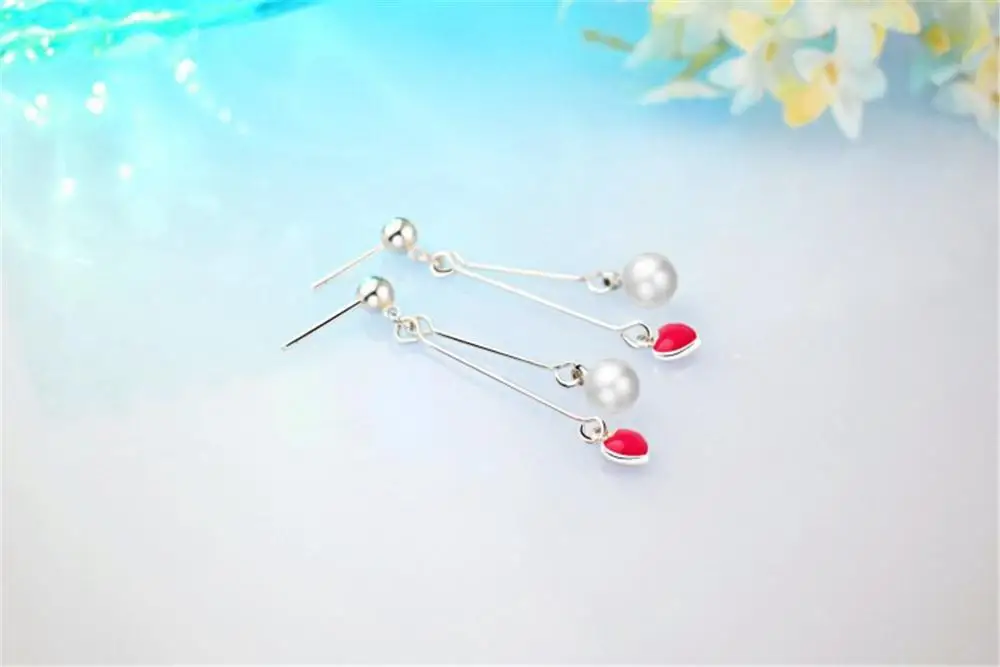 Женские серьги-подвески из серебра 925 пробы с жемчугом | Украшения и аксессуары