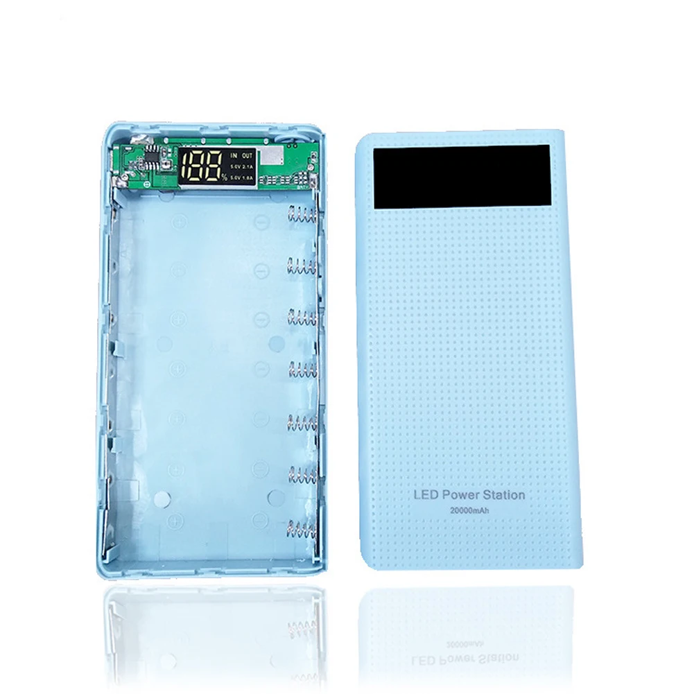 Портативное зарядное устройство для телефона DIY PC type C 7x18650 чехол с держателем