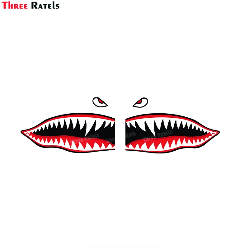 

Three Ratels B520 Flying Tigers Shark Teeth Decals Stickers Multiple Sizes