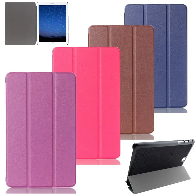 Для samsung Galaxy Tab A 9,7 T550 T555 P550 P555 ультра тонкий 3 раза Флип Смарт чехол защитный чехол из искусственной кожи+ Защитная пленка на экран