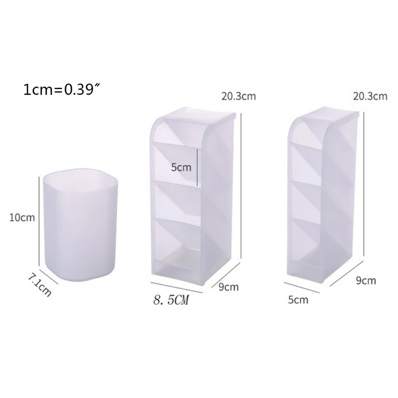 

Inclined Pen Holder plastic Storage Box Transparent Multi-grid Pen Holder Storage Creative Makeup Pen Holder Desktop Children Fo