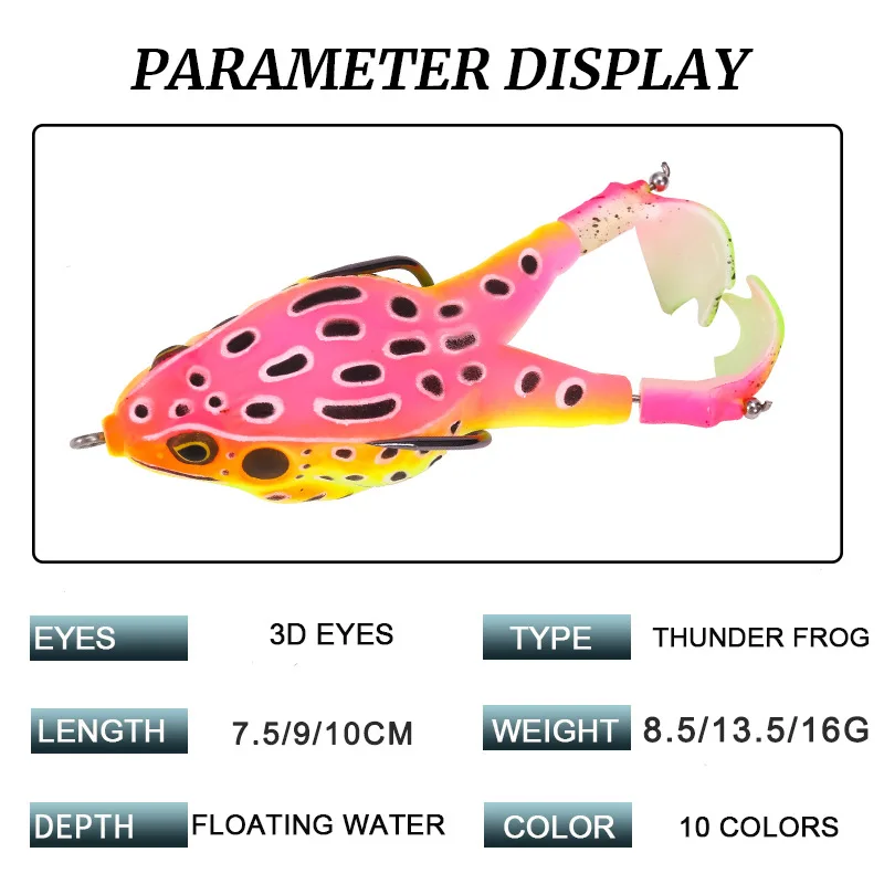 Двойной пропеллер Лягушка Мягкие Приманки Шед Мягкая приманка для джиггинга