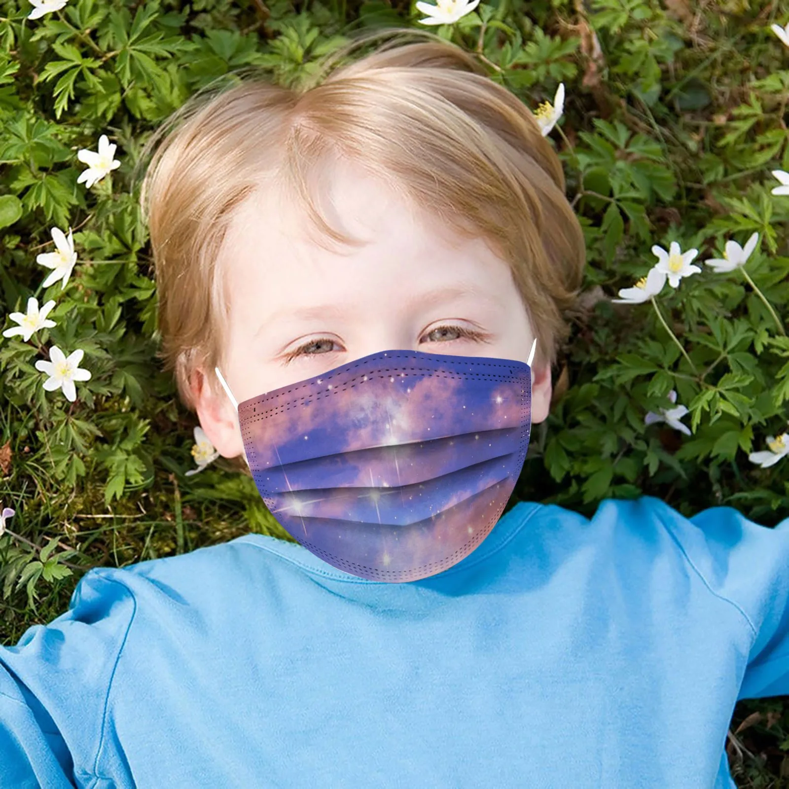 50 шт. детские маски с принтом Реалистичная тушь для ресниц | Тематическая одежда и