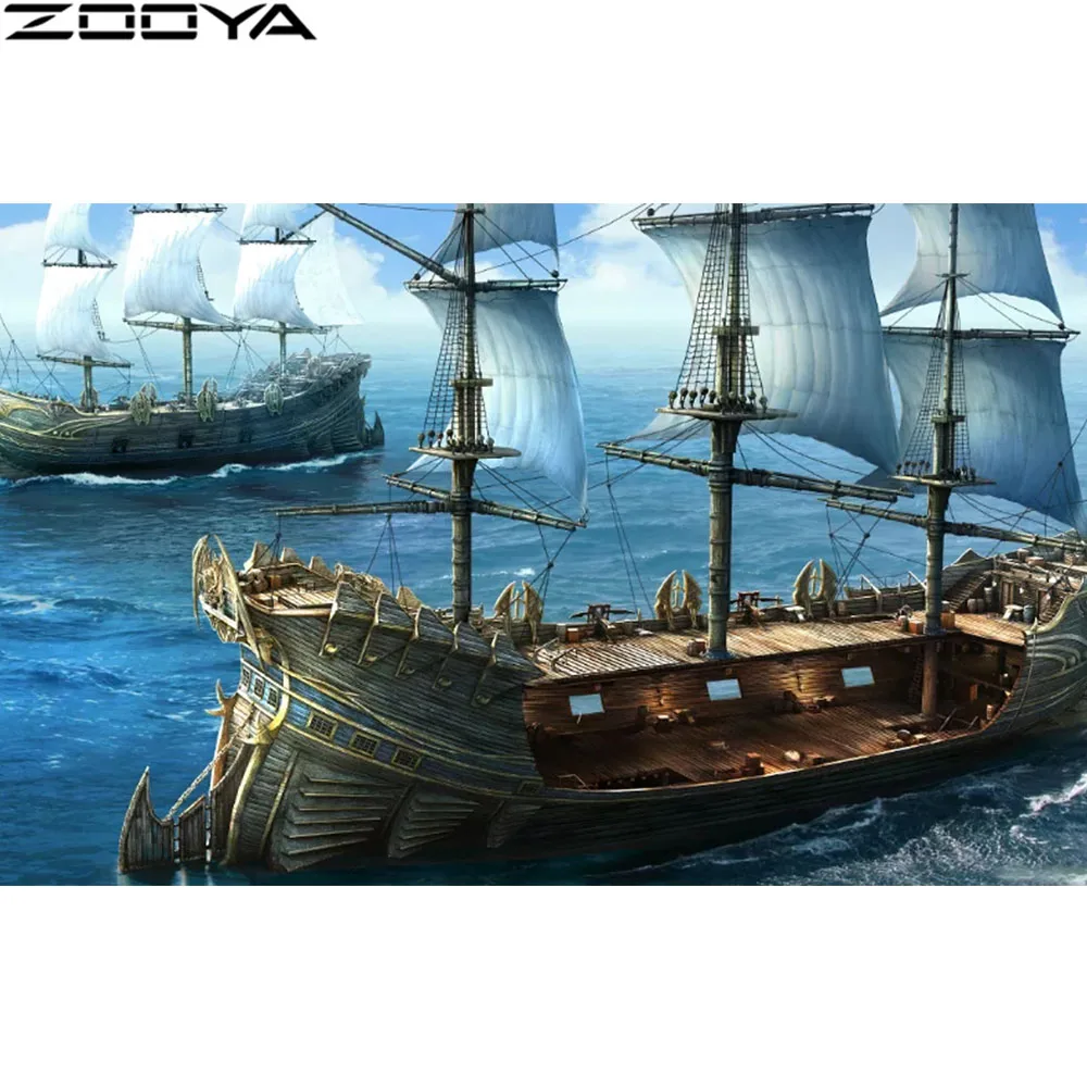 ZH058-12 Полная Алмазная картина 5D с квадратным рисунком морской пейзаж, алмазная вышивка, полный набор, вышивка крестиком, Алмазная мозаика, распродажа, домашний декор ZH058 - Цвет: ZH058-12