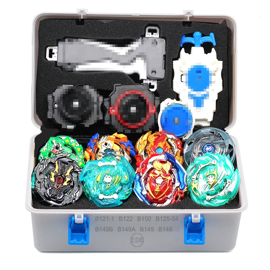E08 Новая комбинация Beyblade Burst набор игрушек Beyblades Арена Bayblade Металл Fusion 4D с пусковой установкой волчок игрушки - Цвет: E08