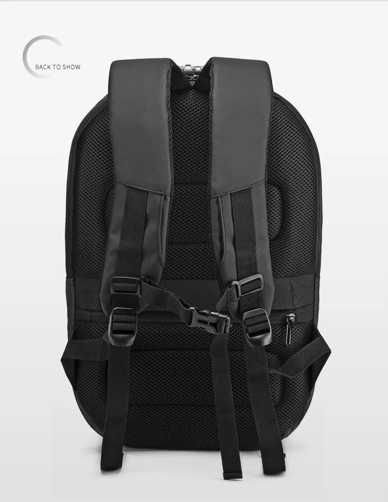 Fashion Man Backpack 15.6 Inch Laptop USB Charging Bluetooth Speaker Male Bags Recharging Multi-layer Space Travel Anti-thief