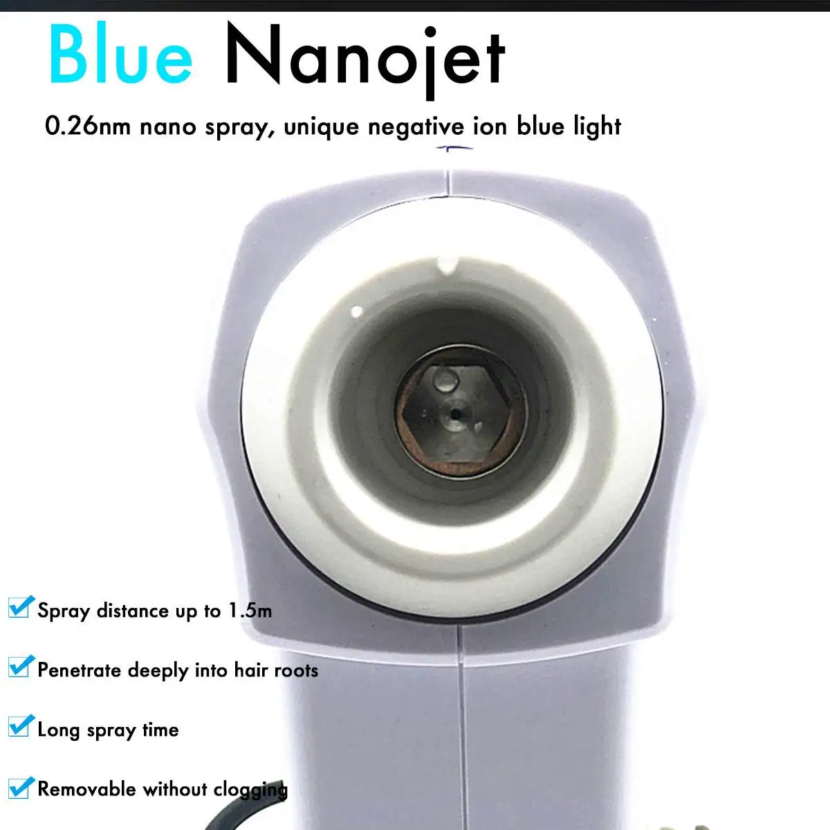 

1300W 280ML Sprayer Machine Disinfection Blue Light Nano-Steam Spray-Gun Disinfection Nano-Spray-Gun Atomizing Sprayer