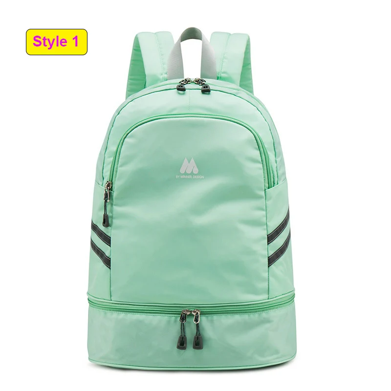 Style 1 Green Женский рюкзак для путешествий, сумка для фитнеса, сумка для тренировок, сухой и влажный мешок, Gymtas Sac De Sport Mochila, для плавания, XA874WA - Цвет: Style 1 Green