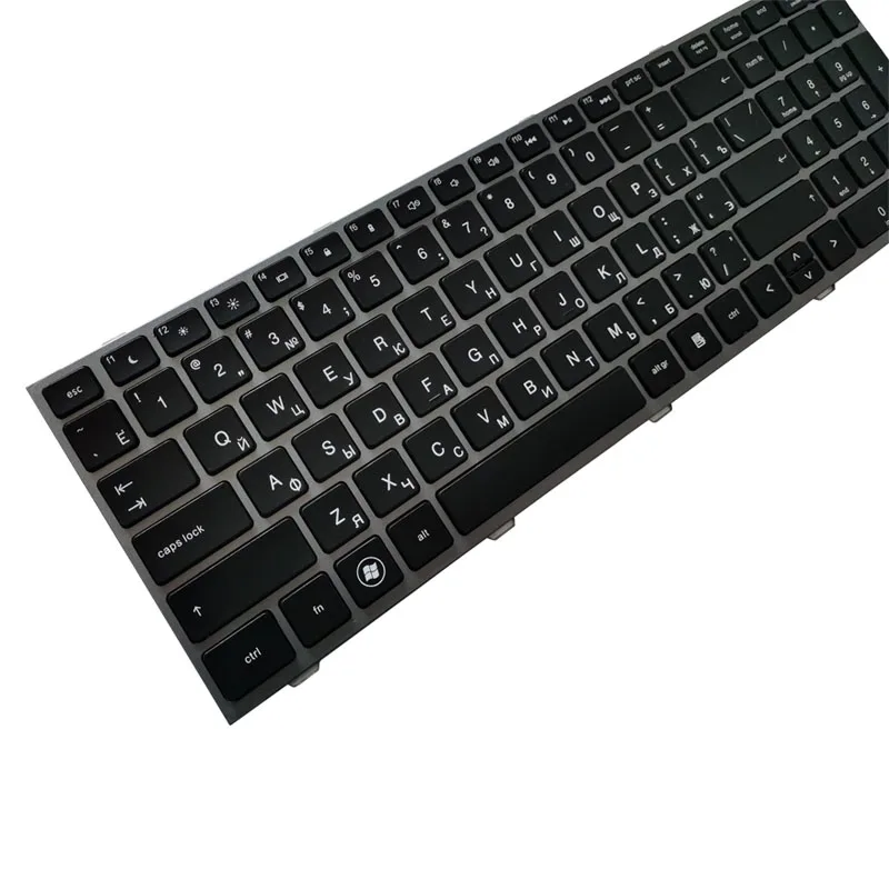 New Russian Laptop keyboard For HP probook 4540 4540S 4545 4545S 4740 4740S with silver gray frame | Компьютеры и офис