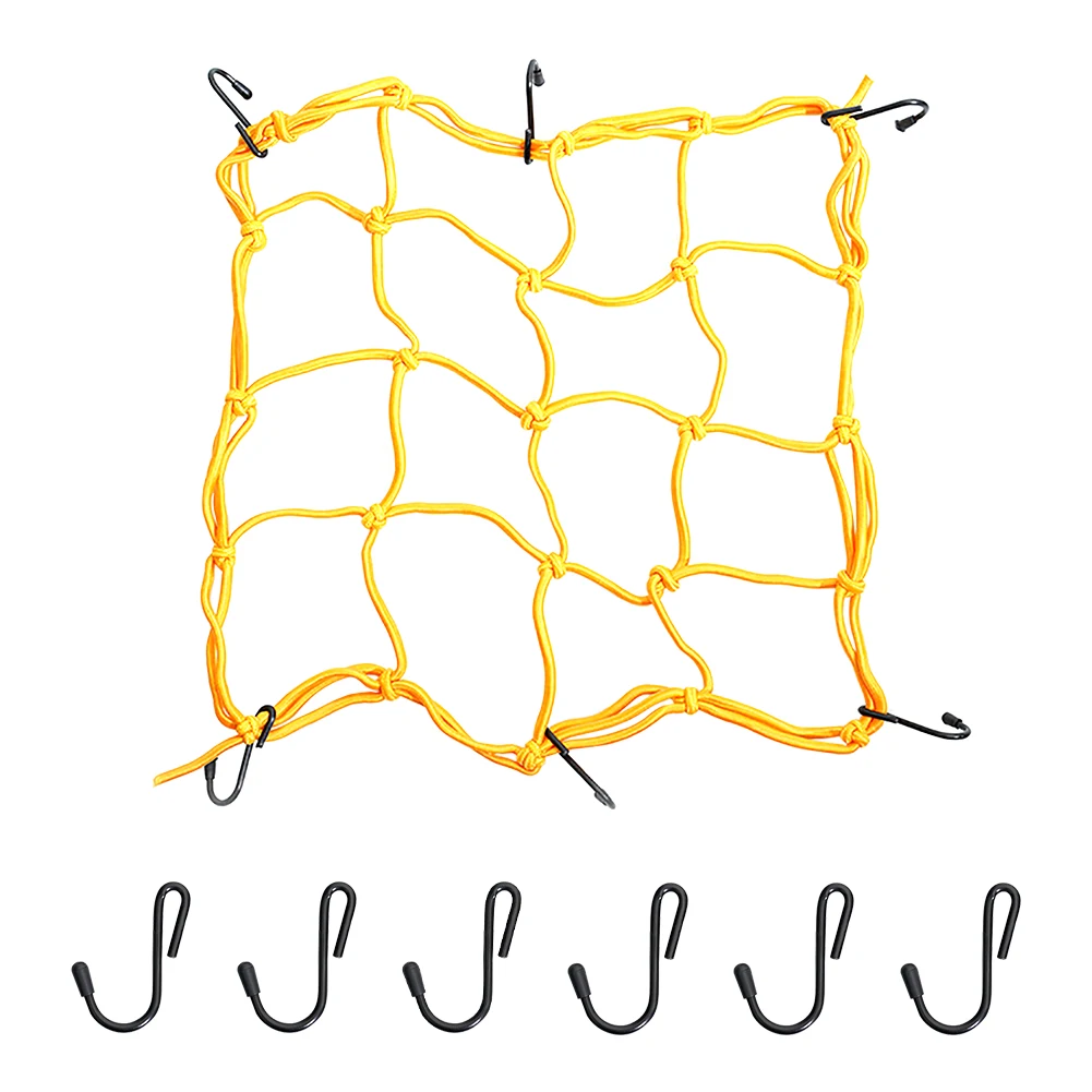

Super Stretch Elastic Bungee Hold Down Heavy Duty Storage Mesh Luggage For Helmet Bike With 6 Hooks Motorcycle Cargo Net Scooter
