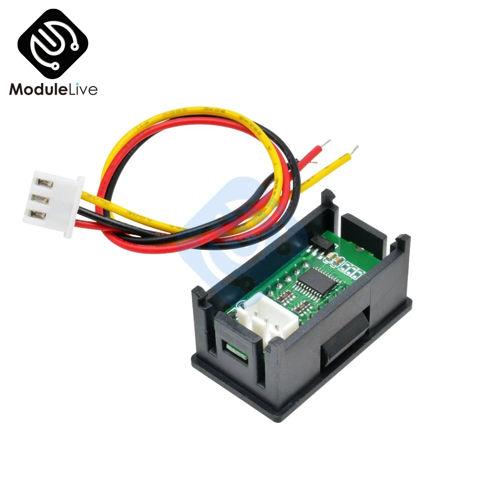 0.36 inch 0.36'' Mini Digital Voltmeter Volt Voltage Meter LED Panel Electric Voltage Tester 3 Wires 12V 24V 48V DC 0-100V 4 Bit