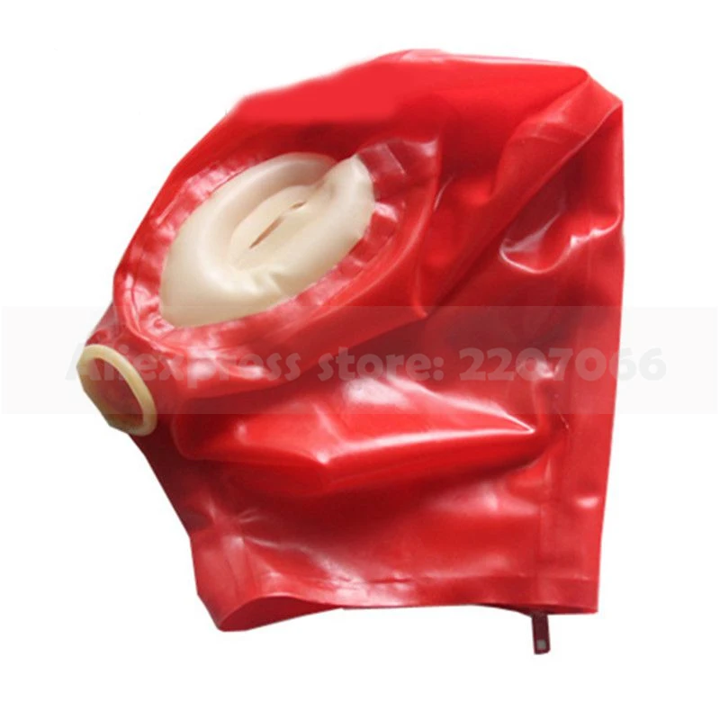 Латексные колпачки на молнии сзади с зеркальной резиновой маской колпачок notrils