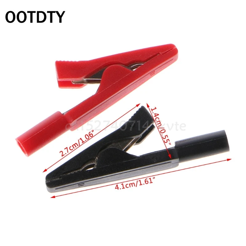 Новинка 2 шт. изолированный зажим типа Аллигатор мм переходник банан