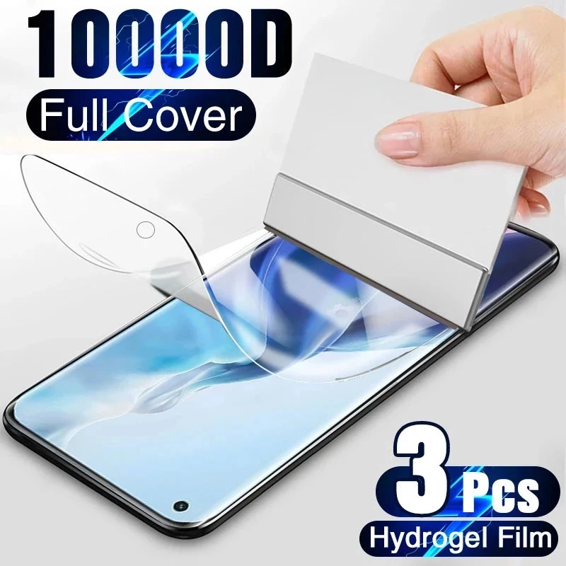 3PCS Full Cover Hydrogel Film For Xiaomi Redmi Note 11 10 10S 9 9S 9T 9A 9C 8 7 K40 K20 Pro Max Screen Protector Film Not Glass
