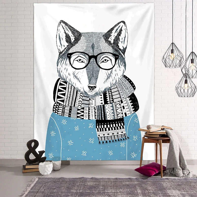Лев настенный гобелен в богемном стиле с рисунком панды стены Одеяло ткань