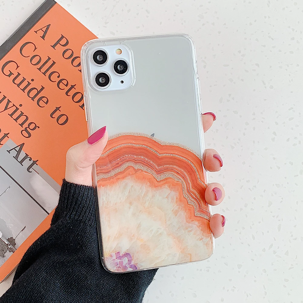 u LOVECOM листья и ананас Прозрачный чехол для телефона для iPhone 11 Pro Max XR XS Max 7 8 Plus X Прозрачная мягкая Гальваническая задняя крышка - Цвет: u