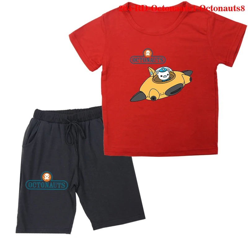 

The Octonauts Boy Sets Short Sleeve Summer Kids Outfits Children's Clothing Funny Suit Cotton Cartoon Fashion Children's Sets