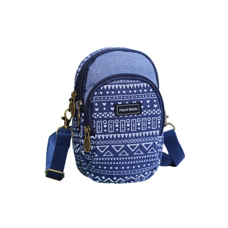 Хлопковая женская мини сумка с геометрическим принтом через плечо bolsa feminina bolso mujer