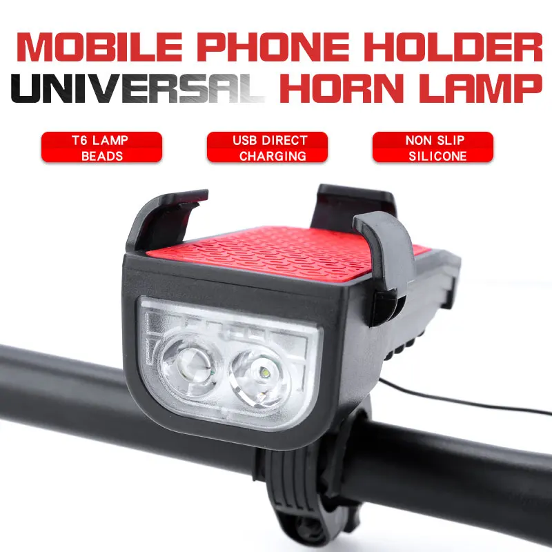 

Mini Bike Light 3 in 1 Multifunctional Bike Light USB Charging Speaker Phone Front Light Bicycle LED Light Accessories